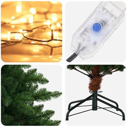  Umjetno božićno drvce 240 cm 300 LED lampica Topla bijela - 240 cm s LED svjetlima Slike