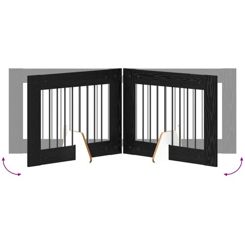  Vrata za pse s postoljem 2 pcs Crni hrast 80 x 60 cm Slike