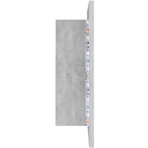 VidaXL LED kupaonski ormarić s ogledalom siva boja betona 40x12x45 cm Slike