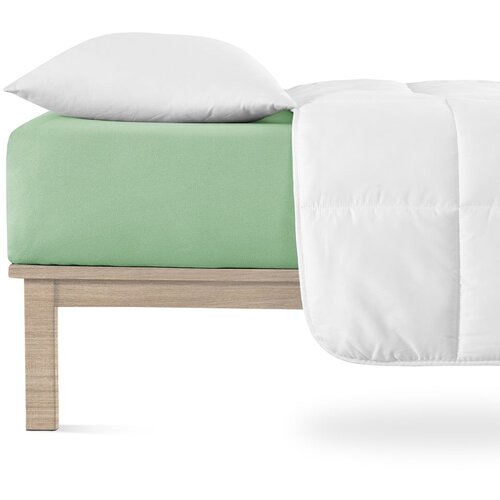 Andrea Simone Zelena napenjalna rjuha iz jerseyja 140x200 cm Boxspring – Cene