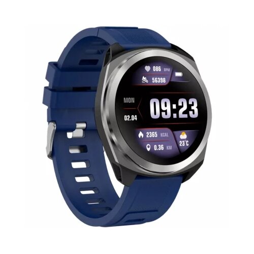 Canyon Maverick SW-83,Smart Watch,Realtek 8762DT, IPS 1.32'' 360x360,ARM Cortex-M4F,RAM192KB/ROM128MB,400mAh 3.8v,GPS,128 Sport modes, IP68,STRAVA support,Real-Time Heart Rate & SpO2, silver case & silicone strap 46*45.4mm 259*20mm, Silver Blue Cene