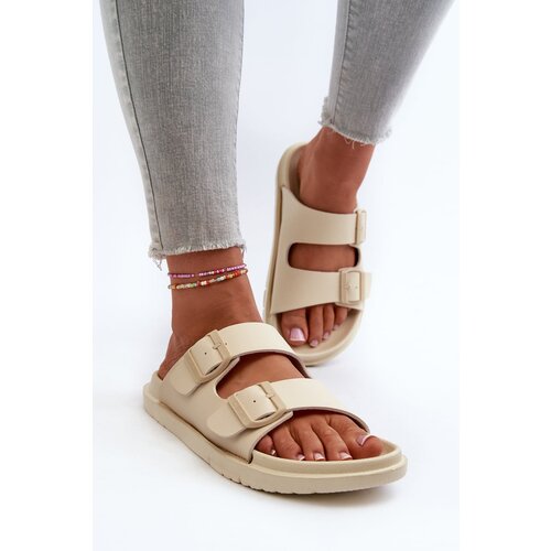 Big Star Women&amp;#039;s Lightweight Foam Slippers with Buckles Beige Slike
