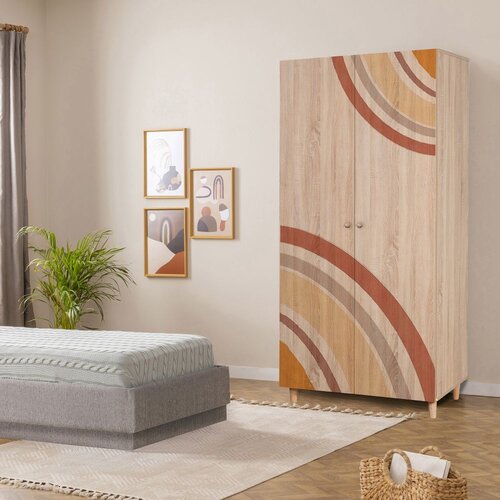 Woody Fashion Hanah Kućni ormar Lidya 2-978, 90x192x52 cm, šareno Cene