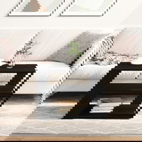 VidaXL Stolić za kavu Crni hrast Drvo 59.5x59.5x40 cm Stolić za kavu Slike