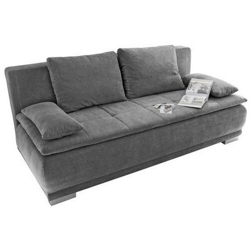 MID.YOU ZOFA S POSTELJNO FUNKCIJO, temno siva tekstil, leseni material Cene