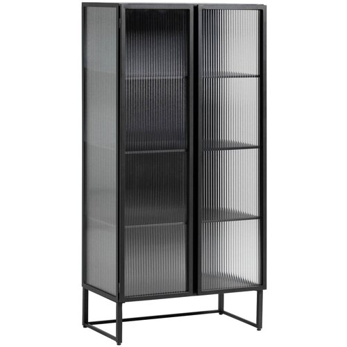 Kave Home Crna željezna vitrina 70x143x41 cm Trixie – Cijene