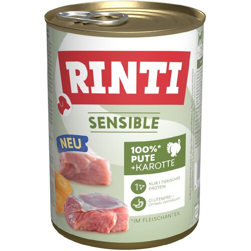  Ekonomično pakiranje Rinti Sensible 24 x 400 g - Puretina i mrkva Cijene