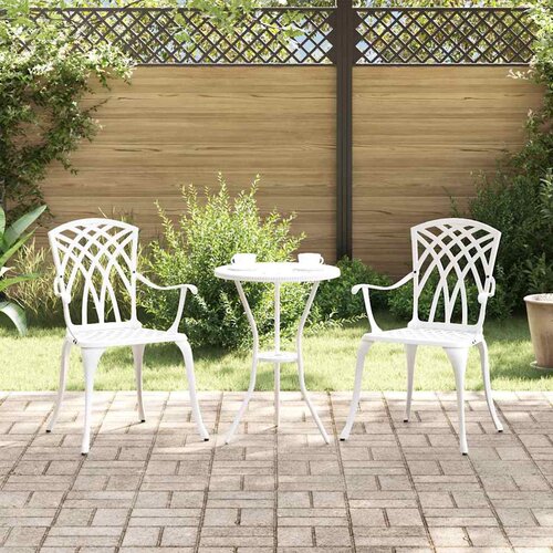  Vrtna stolica 2 pcs Bijelo 53 x 51 x 88,5cm Aluminij Cene