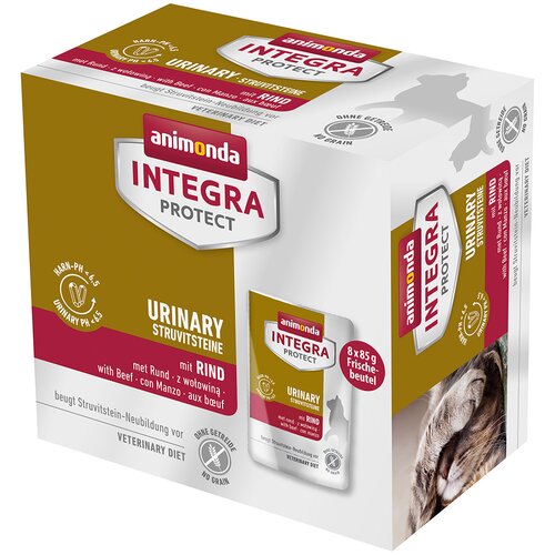 Animonda Integra Protect Adult Urinary struvitni kamni 8 x 85 g - Z govedino Cijene