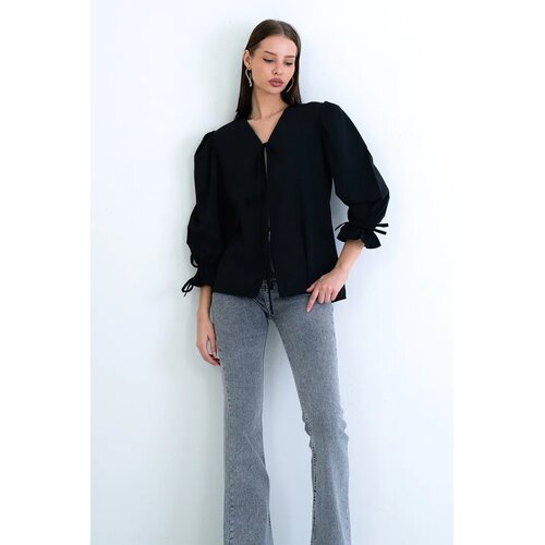 Trend Alacati Stili Ženska bluza Alc-X15169, Crna Cene