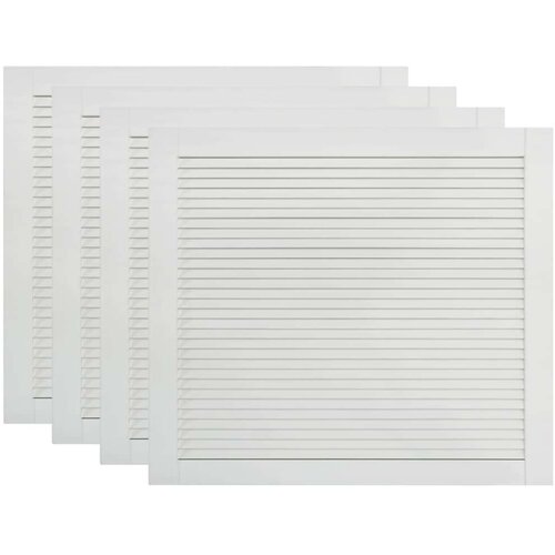  Vrata za omarico z letvicami 4 kosi bela 39,5x49,4 cm borovina, (21413212) Slike