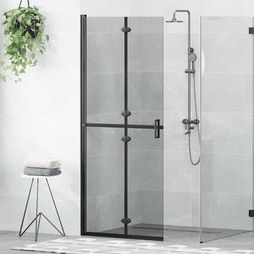 vidaXL Zid za walk-in tuš Ostalo Crna i tamnoprozirna 80 x 190 cm Cijene