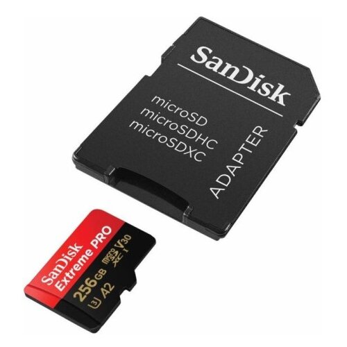San Disk Extreme PRO microSDXC 256GB + SD Adapter do 200MB/s/140MB/s A2 C10 V30 UHS-I U3 Cene