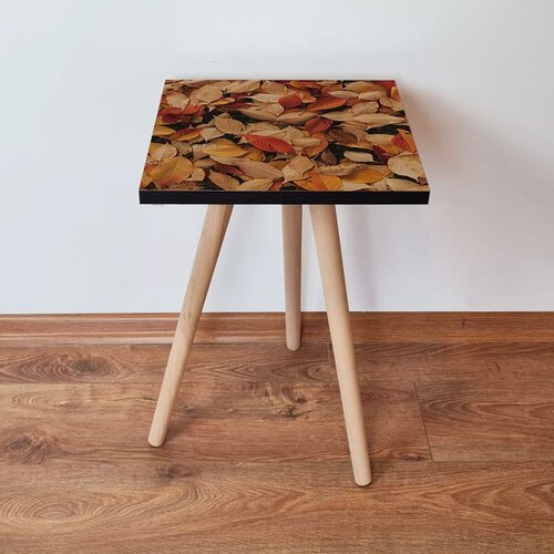 Hanah home Shp350 - camel camelclaret redblack side table Cene