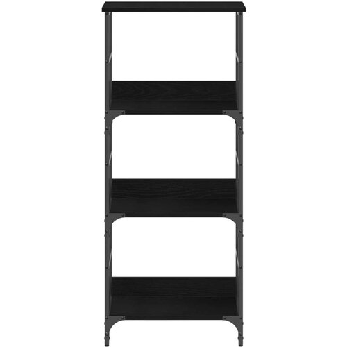  Knjižnica Crna Hrast 50x33x117 5 cm Konstruirano drvo i Čelik Slike