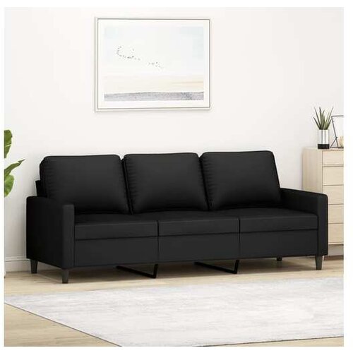 vidaXL Kavč trosed črn 180 cm žamet Cene