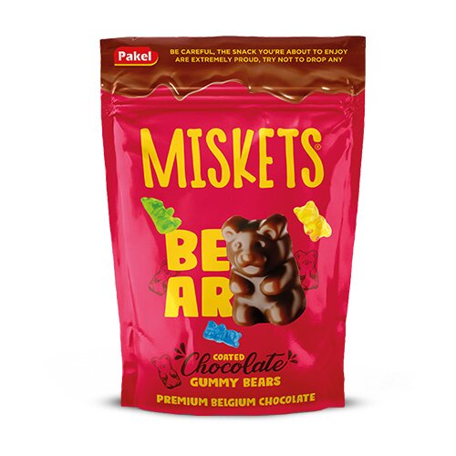 P&L gumene bombone mede prelivene čokoladom miskets 120g Slike