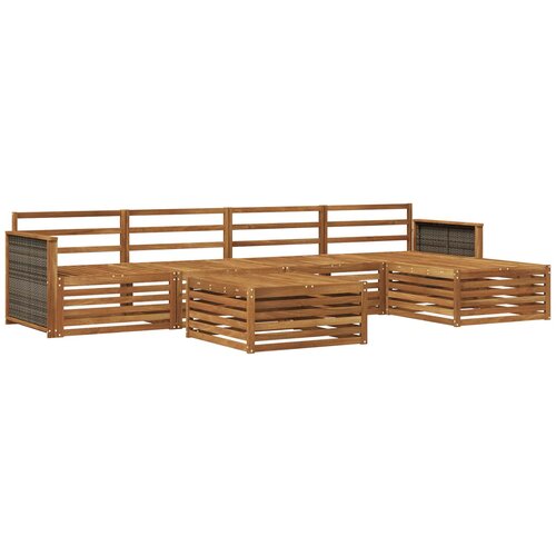 vidaXL Zunanja garnitura za sedenje 6 pcs Naravna Masiven les akacije, (5000269328) Cene