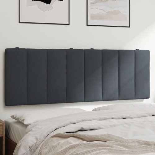 vidaXL Vzglavna stranica temno siva 140 cm žamet Cene