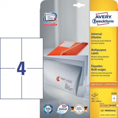 Avery Zweckform Univerzalne etikete 105 x 148 mm, 10/1 Slike