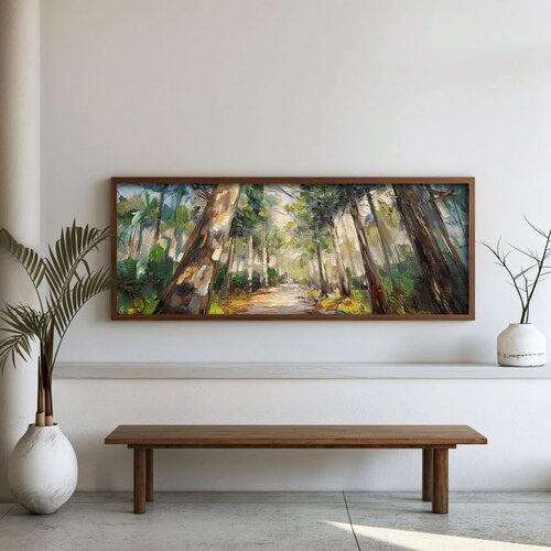 WALLXPERT FAH018-150 Multicolor Decorative Framed MDF Painting Cene