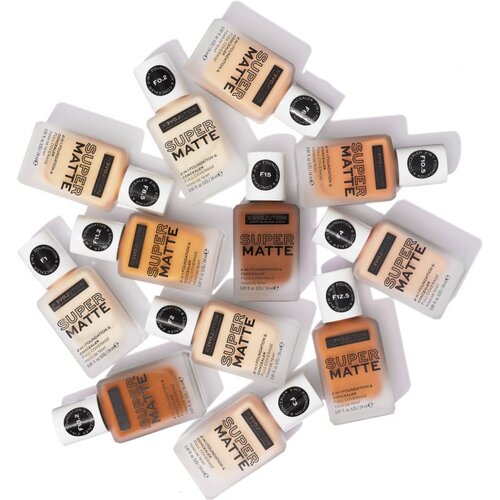 Revolution Relove super Matte 2 in 1 Foundation &amp;amp; Concealer puder za sve vrste kože 24 ml nijansa F1 Slike