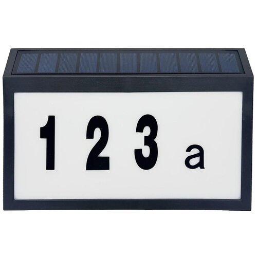  led solarni kućni broj numero LED/3,7V 6000K 1200 mah IP44 crna Cene