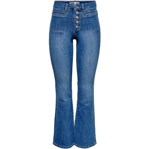Jacqueline De Yong Jeans flare VAQUEROS ALTOS ACAMPANADOS MUJER 15247631 Modra Slike