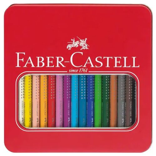 Faber-Castell Faber-Castell: Jumbo Grip 16-delni komplet barvnih svinčnikov v kovinski škatlici Cene