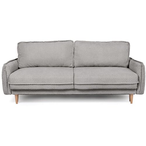 Bonami Selection Siva raztegljiva sedežna garnitura iz tkanine boucl&eacute; 215 cm Patti &ndash; Cene