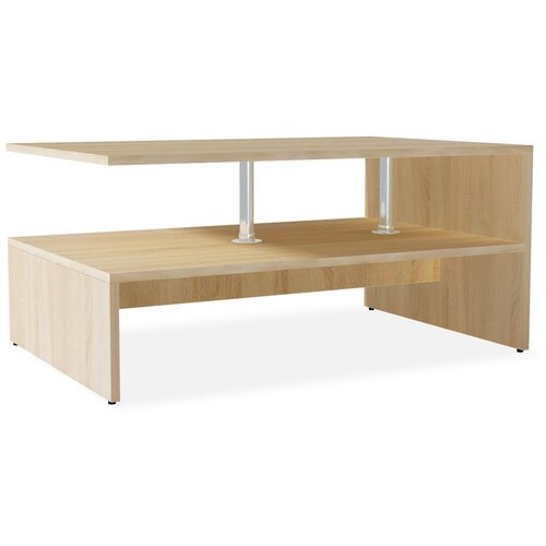 VidaXL Klubska mizica iverna plo&amp;scaron;ča 90x59x42 cm barva hrasta, (20625220) Slike