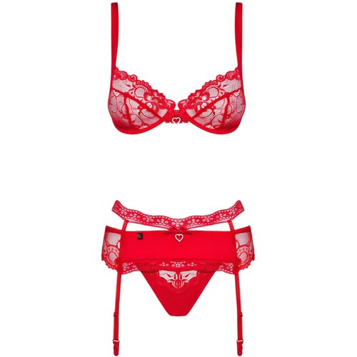 Obsessive Heartina 3 pcs Set Red S/M Slike