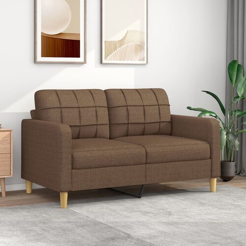 vidaXL Dvosjed od tkanine smeđi 140 cm Cijene