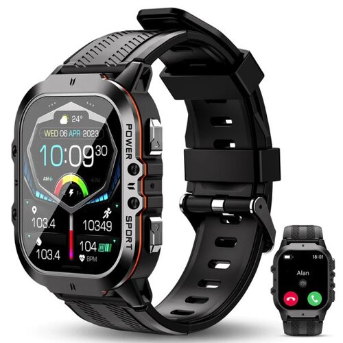 Oukitel BT20 Smart Watch Sport Rugged 350mAh/Heart rate/SpO2/Accelerometer/crno-narandzasti Cene