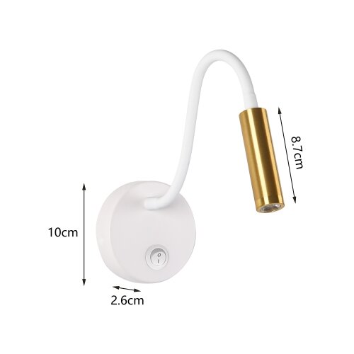  Brilagi - LED fleksibilna zidna lampa MAYA LED/3W/230V 4000K bela/zlatna Slike