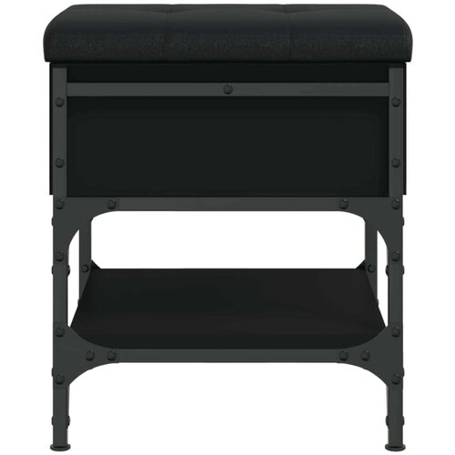  Klupa za cipele crna 42 x 42 x 45 cm od konstruiranog drva Slike