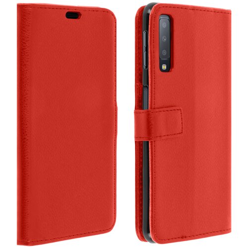 AVIZAR folio etui za denarnico in stojalo za video, zrnat ucinek - rdeca str. samsung galaxy A7 2018, (20616721) Cene