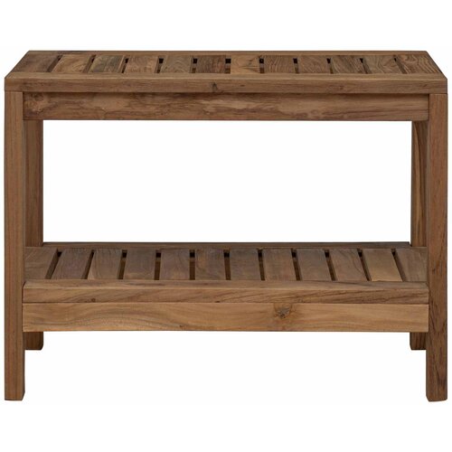  Bočni stol za kupaonicu s pohranom Prirodna 60 x 30 x 45 cm Slike