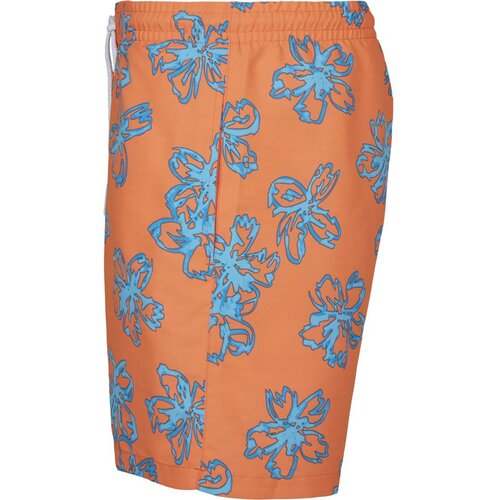 Urban Classics floral swim shorts orange Cene