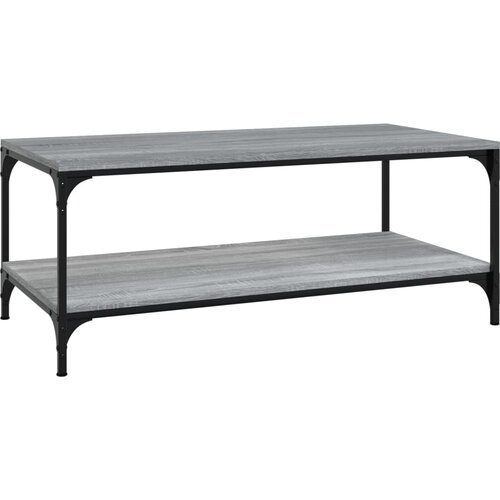 Maison Chic Klubska mizica - kavna mizica - Nizka mizica siva sonoma 80x50x40 cm inženirski les, (21752746) Slike