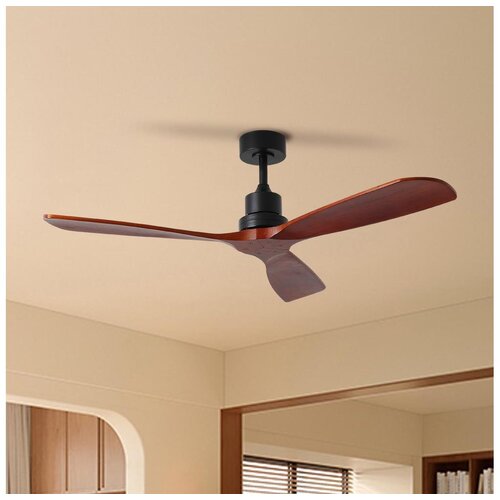  ZEVENTI - Plafonski ventilator LIONI sa Wi-Fi Tuya, crna/hrast + daljinski upravljač Cene
