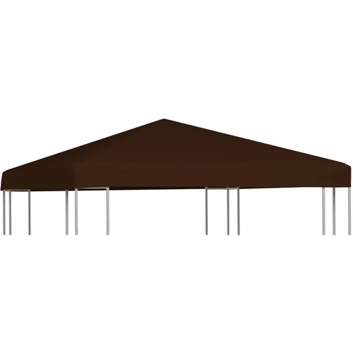 vidaXL Streha za paviljon 310 g/m² 3x3 m rjava, (20580651)