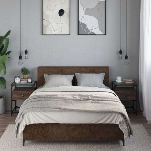  Noćni ormarići 2 kom boja hrasta 40x40x55 cm konstruirano drvo Slike