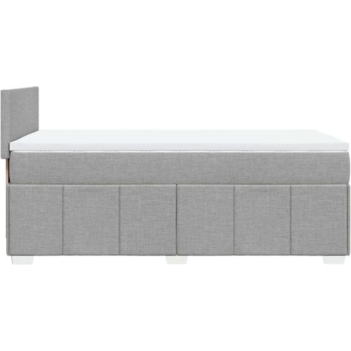 VidaXL Okvir kreveta s oprugama i madrac svjetlosivi 90x200cm tkanina Slike