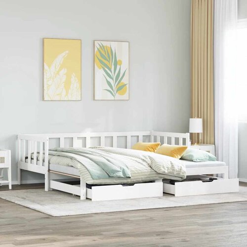 vidaXL Dnevni krevet na razvlačenje s ladicama bez madraca 90 x 190 cm Cijene