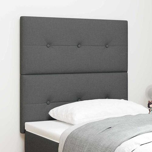  LED glava kreveta s LED trakama Tamno siva 80 cm tkanina Slike