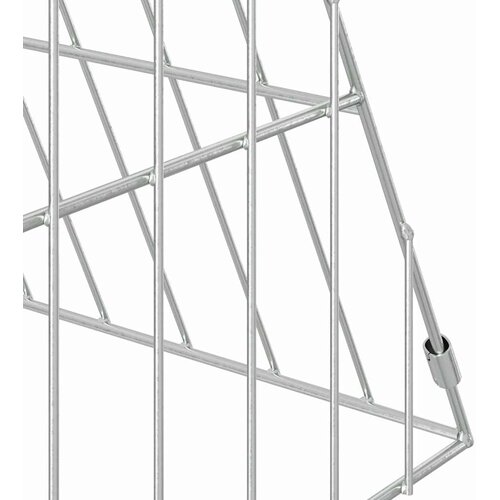  Kavez za zečeve Srebrno 215 x 55 x 55 cm Cinkani čelik Slike