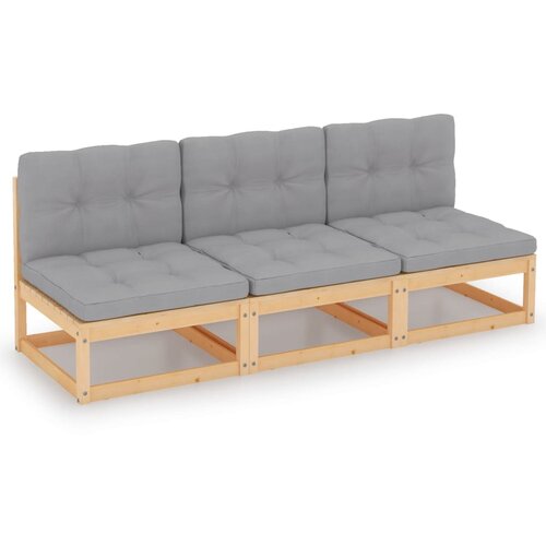 Maison Chic Vrtni kavč - Sofa - Kanape trosed z blazinami trdna borovina, (21726901) Cene