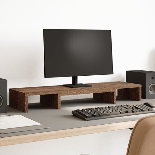 vidaXL Stalak za monitor podesivi boja hrasta 80 x 24 x 10,5 cm drveni Cijene