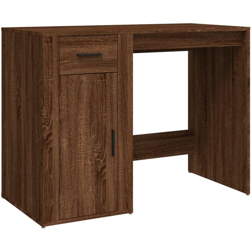 Maison Chic Pisalna miza - pisarni&amp;scaron;ka miza - Računalni&amp;scaron;ka miza rjav hrast 100x49x75 cm inženirski les, (21785301) Slike